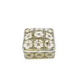 Trinket Box Square with Flowers