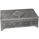 JEWELLERY BOX DIAMOND 9" PEWTER FINISH