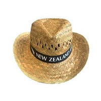 Hat Flax Cowboy Plain NZ Black band