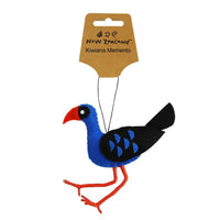 Felt Hanging Ornament NZ Pukeko 11.5cm