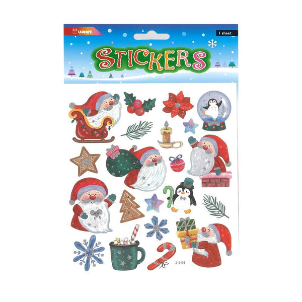 Xmas Stickers Santa & Friends 15x17cm