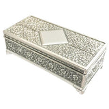 JEWELLERY BOX DIAMOND 7" SILVERPLATED FINISH