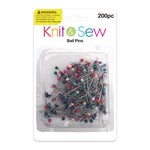 Sewing Pearl Ball Pins Asst 200pc