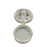 Trinket Box Round with Butterfly & Flowers