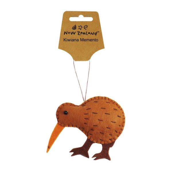 Felt Hanging Ornament NZ Kiwi Bird 7.5cm