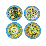 Coasters x 4 - Round Lemon