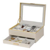 Jewellery Box PVC Champagne Leather 1 Draw