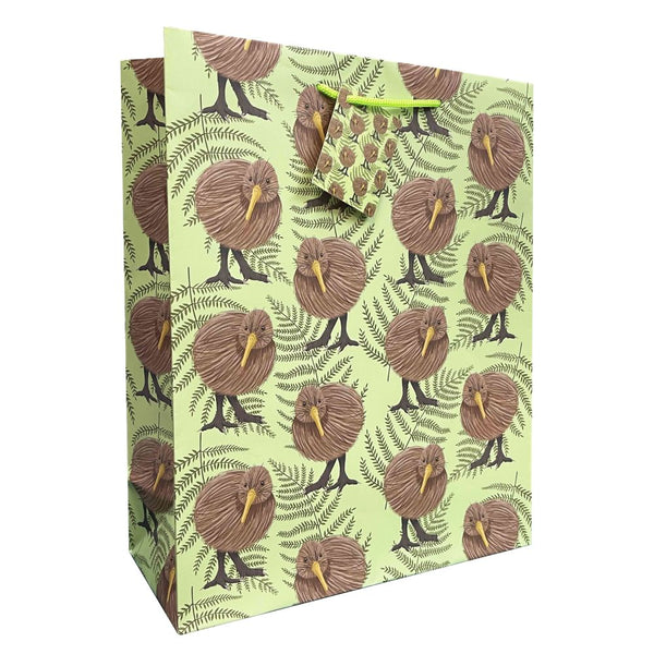 Gift Bag L NZ Kiwi Birds 26.5x33x11.4cm