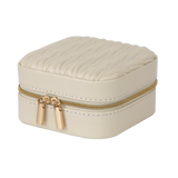 Jewellery Box PVC Champagne Leather Wrinkled Travel