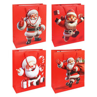 Xmas Gift Bag L Jolly Santa 32x26x10cm