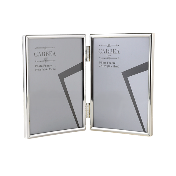 Silver Picture Frame Double 4"x 6"