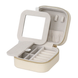 Jewellery Box PVC Champagne Leather Wrinkled Travel