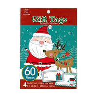 Xmas Gift Tag Sticker Book 60pcs