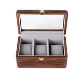 Watch Box Black Walnut Wood 3 Watch