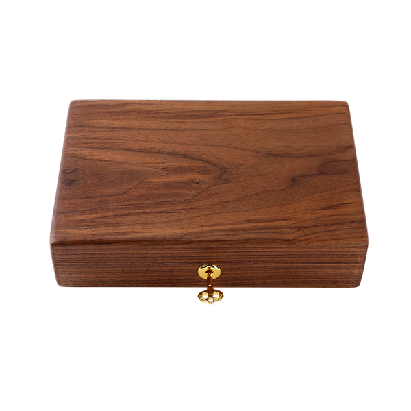 Jewellery Box Black Walnut Wood Single Level