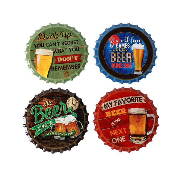 Coasters x 4 - Round Beer
