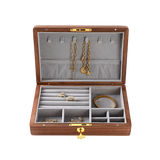 Jewellery Box Black Walnut Wood Single Level