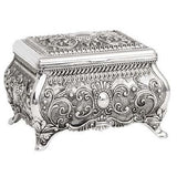 JEWELLERY BOX BEATRIX 3" SILVERPLATED FINISH - 87X76X64MM