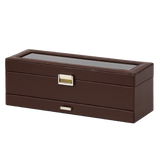 Watch Box Brown PVC Leather 6 Watch