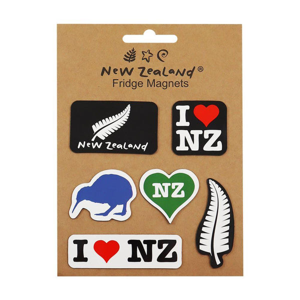 Magnet NZ I Love NZ 6pc 5-6cm each B/C