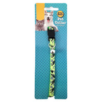 Pet Cat Collar Green Print 20-30cm