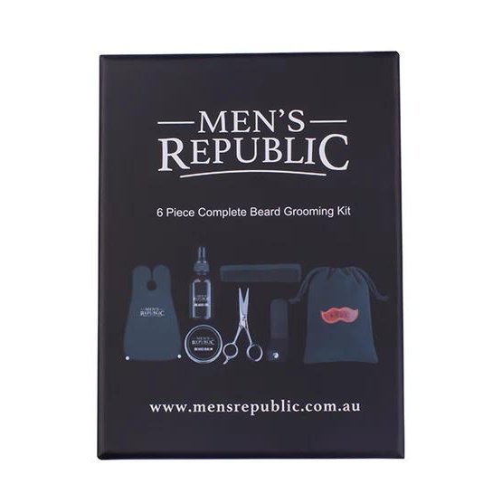 Men's Republic Grooming Kit - Beard 6pc with Bag and Apron