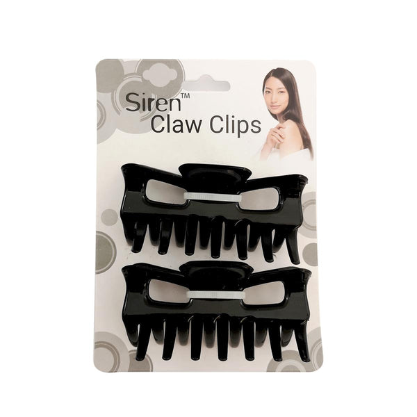 Hair Claw Clips Black 2pc 87mm