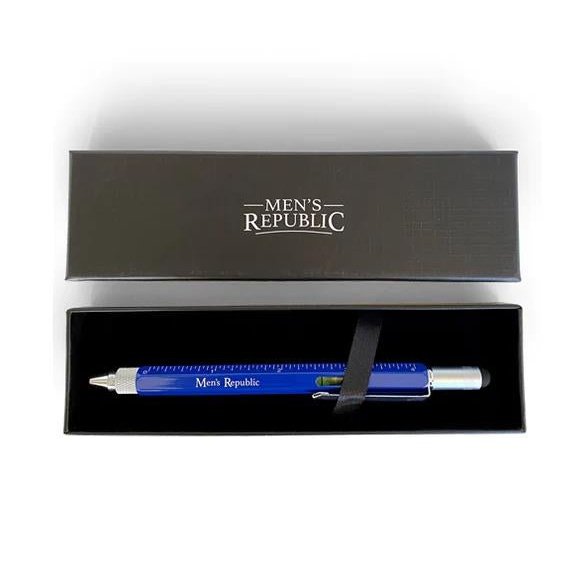 Men's Republic Multi Tool Stylus Pen Pocket 9-in-1 functions - Blue