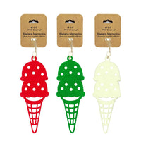 NZ Hanging Ornament Felt Ice Cream - Set of 3 Colours