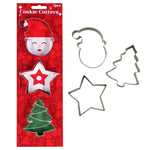 Xmas Cookie Cutters 75-80mm 3pc