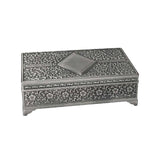 JEWELLERY BOX DIAMOND 9" PEWTER FINISH