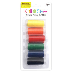 Sewing Thread 6 Solid Colours