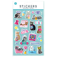 Stickers Puffy Foil Cats