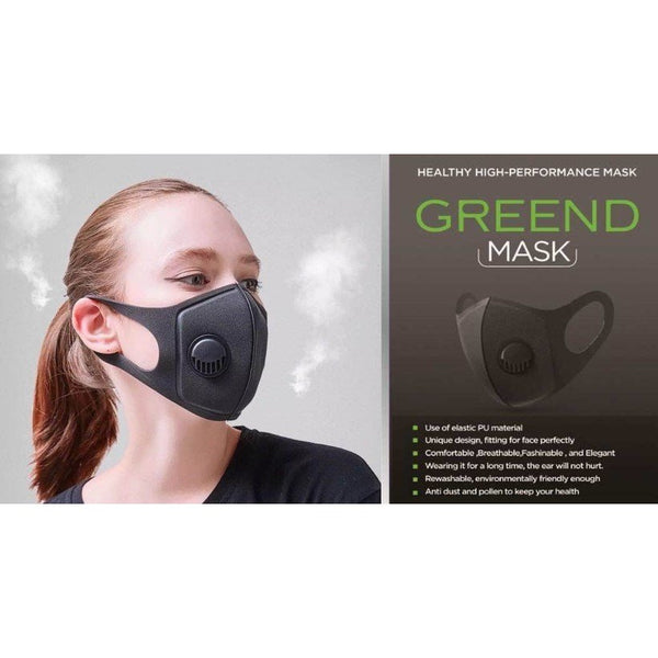 Face Mask Black Polyurethane with Respirator - CLEARANCE PRODUCT