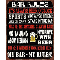 Men's Republic Retro Sign - Bar Rules