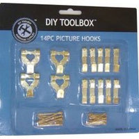 Picture Hooks Brass 14pc