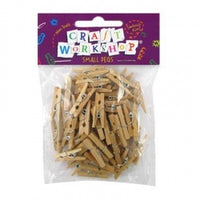 Pegs Small Natural 50pc