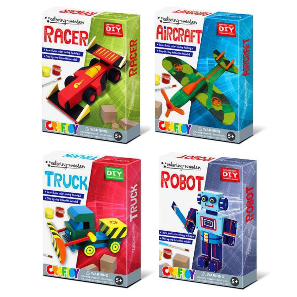 DYO Wooden Kit 16x12x3cm Set of 4 Val's Wholesale