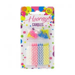 Candle Birthday 12pc W/Holders