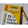 Bic Vivid Markers - Fine- Red 12/144