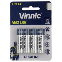 Battery Vinnic Alkaline AA Heavy Duty 4 pack