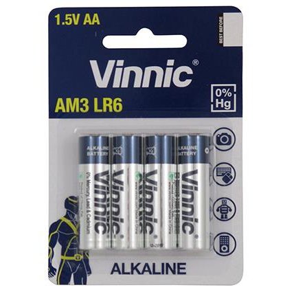 Battery Vinnic Alkaline AA Heavy Duty 4 pack