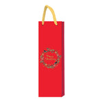 Xmas Wine Bag Red Merry 33x10cm