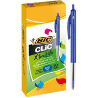 Bic Ballpens Clic Xtra Life Blue 10pc box