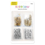 Sewing Safety Pins 125pc Mixed