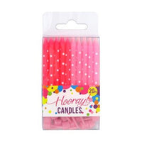 Candle Pink w/holders 20pc